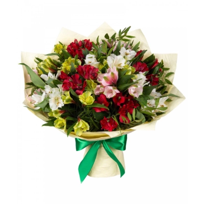 Букет «Теплые чувства» – разноцветные альстромерии с нежным посылом Армавир Краснодарский край Букет «Теплые чувства» – разноцветные альстромерии с нежным посылом Армавир Краснодарский край