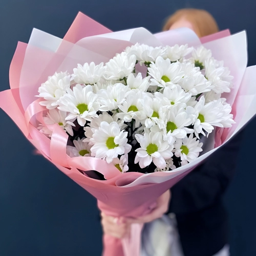 Букет «Розовое счастье» – нежность белых хризантем Армавир Краснодарский край Букет «Розовое счастье» – нежность белых хризантем Армавир Краснодарский край