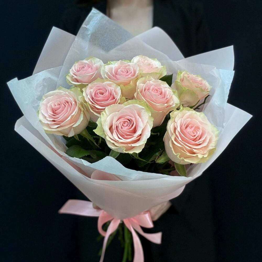 Букет из 9 розовых роз – нежность в каждом лепестке Армавир Краснодарский край Букет из 9 розовых роз – нежность в каждом лепестке Армавир Краснодарский край