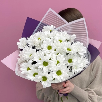 Букет «Весеннее настроение» – свежесть белых хризантем Армавир Краснодарский край Букет «Весеннее настроение» – свежесть белых хризантем Армавир Краснодарский край