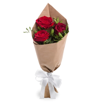 Букет из 3 красных роз – символ любви и нежности Армавир Краснодарский край Букет из 3 красных роз – символ любви и нежности Армавир Краснодарский край