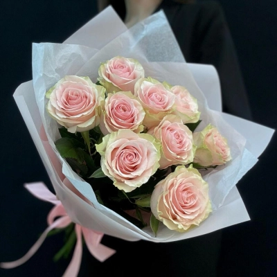 Букет из 9 розовых роз – нежность в каждом лепестке Армавир Краснодарский край Букет из 9 розовых роз – нежность в каждом лепестке Армавир Краснодарский край