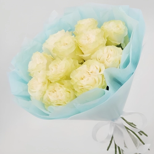 Букет «Кружевное облачко» – 11 белоснежных роз в нежной упаковке Армавир Краснодарский край Букет «Кружевное облачко» – 11 белоснежных роз в нежной упаковке Армавир Краснодарский край