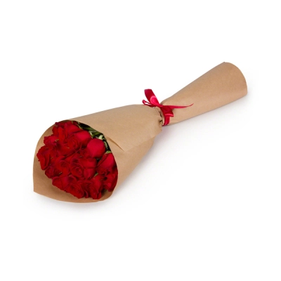 Букет из красных роз в крафтовой упаковке Армавир Краснодарский край Букет из красных роз в крафтовой упаковке Армавир Краснодарский край