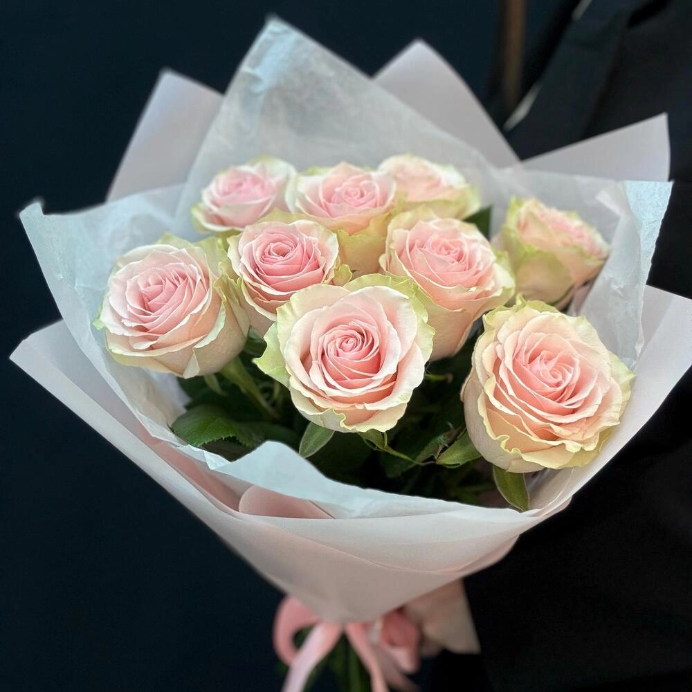 Букет из 9 розовых роз – нежность в каждом лепестке Армавир Краснодарский край Букет из 9 розовых роз – нежность в каждом лепестке Армавир Краснодарский край